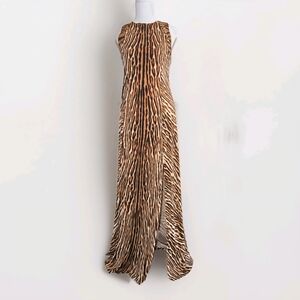 MICHAEL Michael Kors Brown Animal Print Maxi Dress